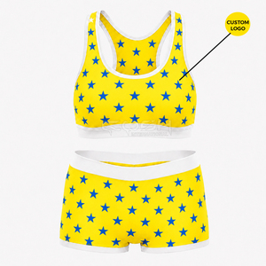 Cosh International Sisterhood Sorority Simple Back Sports <b>Bra</b> & High Waist Gym Shorts Set Breathable Lightweight Elastic Waist - Product Image 1