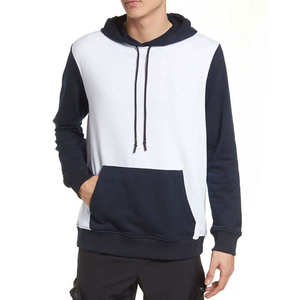 Sweat-shirt à capuche pour homme, coupe classique, en molleton de coton, style color block, décontracté, pour l'automne - Product Image 1