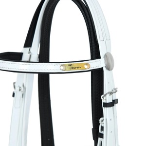 Material de PVC blando Brida bellamente hecha con relleno y brida de riendas a juego para filete de caballo - Product Image 1