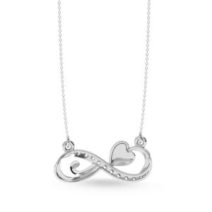 Collier pendentif cœur infini en argent 925 plaqué or, avec diamant de laboratoire, bijoux de luxe, cadeau pour un anniversaire de mariage - Product Image 3