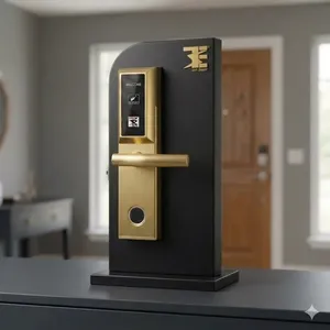 Cerradura Inteligente para Puerta de Hotel TES-302SB de Acero Inoxidable Dorado con Tarjeta Electrónica RFID y Sistema de Acceso Controlado por Aplicación - Product Image 6