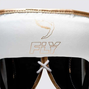 Fly White <b>Boxing</b> Headgear PU Protective Full Face Training Gear High Quality Yellow Twin Full Face <b>Boxing</b> Headgear Kickboxing - Product Image 5