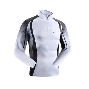เสื้อรัดกล้ามเนื้อ MMA คุณภาพสูงแบบซิป ยูนิเซ็กซ์ แขนยาว ป้องกันแสงแดด ผ้าโพลีเอสเตอร์/ไนลอนยืดหยุ่นเล็กน้อย พิมพ์ลายด้วยความร้อน รับผลิตแบบ OEM - Product Image 2