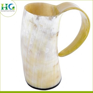 Jarra de Cerveza con Forma de Cuerno |   Taza Artesanal Natural para Cerveza, Cerveza Alemana, Miel o Estilo Vikingo, Vajilla para Bar, Regalo, Precio Mayorista para Exhibición en Bar Doméstico, Premium - Product Image 2