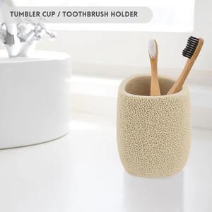 Ensemble de salle de bain en pierre texturée de designer avec détails dorés pour la mise en valeur des meubles de salle de bain, idéal pour les chambres d'hôtel et les salles de bain de complexes hôteliers, fabriqué à la main en Inde - Product Image 2