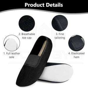 Zapatillas de Ballet Suaves de Marca Personalizada, Unisex, Parte Superior de Satén, Forro de Algodón, Suela de Goma, Planas, para Práctica de Danza, Modelo EC-GS-01 - Product Image 3