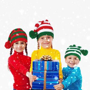 Unisex Striped Elf <b>Hat</b> with <b>Pom</b> <b>Pom</b>, Computer Knitted Winter Beanie <b>for</b> Adults - Product Image 6