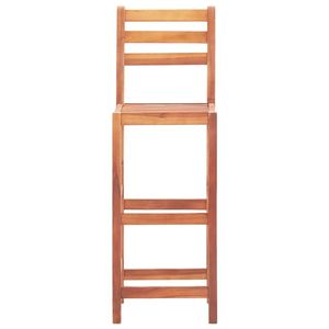 Ensemble de 2 tabourets de bar en bois d'acacia massif naturel, taille standard, avec un design confortable - Product Image 3