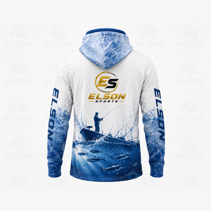 Nouveaux vêtements de pêche, chemises à manches longues pour hommes, sweat à capuche de pêche à séchage rapide pour l'extérieur, fabriqué par Elson Sports - Product Image 2