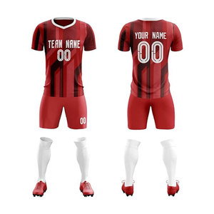 Ensemble de maillot de football personnalisé pour homme, blanc et bleu dégradé, col en V, manches courtes, polyester respirant, coupe athlétique, toutes saisons - Product Image 2
