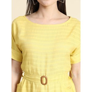 FORRO DE SEDA A LA MODA TRABAJO UNA PIEZA AMARILLO - Product Image 1