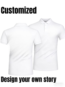 Custom Printed Cotton Men's Polo Shirt White Breathable Quick Dry Work Fashion Uniform ODM Service Oeko-<b>Tex</b> Certified Reflective - Product Image 4