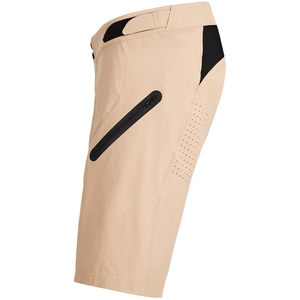 Shorts de cyclisme respirants et à séchage rapide pour hommes, coupe ajustée, longueur courte, en Spandex et Polyester, pour VTT, 140g, beige avec accents noirs - Product Image 3