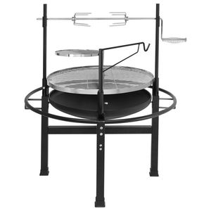 Round Iron Spray Grill 85*85*108cm Black for Camping-an Outdoor Grilling Companion - Product Image 3