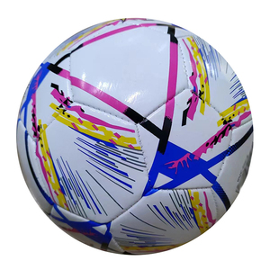 Ballon de football Lawd Sports, motif blanc bleu vert, taille 5, durable, léger, écologique, emballage en sac OPP - Product Image 2