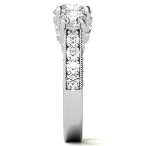 Bague Solitaire Trio Moissanite en Argent Sterling 925 Plaqué Or 18K, Bague de Fiançailles et de Mariage de Luxe à Trois Pierres - Product Image 3