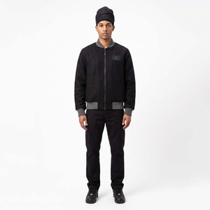Chaqueta de lana universitaria de béisbol para hombre, de invierno, con mangas de cuero, 440 gramos, bordado de chenilla y parches de lana en el frente. - Product Image 1