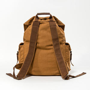 <b>Canvas</b> Casual <b>Backpack</b> Unisex Softback 20-37L Vintage Style Durable Outdoor Hasps Closure - Product Image 2