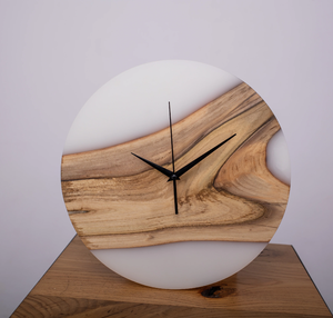 Reloj de pared de madera pulida y resina epoxi para regalo y decoración del hogar, reloj decorativo de alta calidad para restaurante y hotel. - Product Image 2
