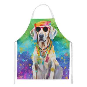 Unisex Large Multicolor Weimaraner Hippie Dawg <b>Apron</b> for <b>Cooking</b> Baking Crafts Gardening-for Adults <b>Men</b> Women Kitchen Server - Product Image 1