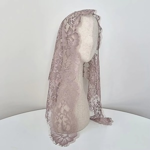 Voile de mariée élégant en dentelle française jacquard florale de qualité supérieure coréenne, 110 cm, pour robe de femme - Product Image 3