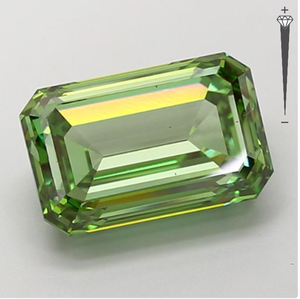 Diamante Cultivado en Laboratorio con Certificación IGI, Corte Esmeralda de 5.03 CT, Color Verde Intenso, Claridad VS2, LG 743560385, ROYAL GEMS JEWELRY - Product Image 4