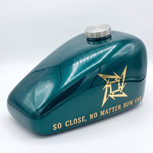 White Aluminium Funeral Urn Fuel Tank Shape <b>Memorial</b> <b>Keepsake</b> with Metal Lid Custom Pattern - Product Image 5