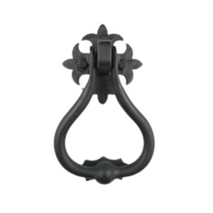 Pegatina para puerta de hierro con diseño moderno en forma de pera, acabado con recubrimiento en polvo negro, para puertas interiores, puertas de jardín y portones de césped. - Product Image 1