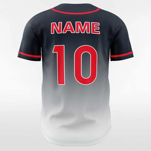 Wholesale Price Custom Printed Embroidered Team Name Short Sleeve Full Button Baseball Jersey 100%<b>Polyester</b> Best Baseball <b>Shirt</b> - Product Image 3
