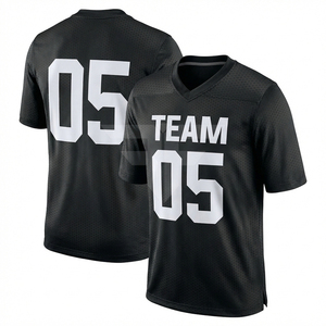 Maillot de football américain personnalisé imprimé par sublimation, tissu en maille respirant, coupe unisexe adulte, manches courtes, sangle réglable - Product Image 3
