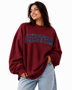 OEM <b>Women's</b> Oversized Mockneck Sweatshirt Lightweight Cotton <b>Fleece</b> Long Sleeve Casual Wear Manufacturer - Product Image 1