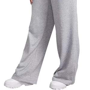 Pantalon évasé 100 % coton style urbain OEM, séchage rapide, respirant, plissé devant, qualité supérieure personnalisée - Product Image 5