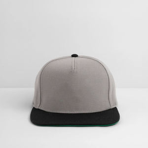 Casquette Snapback Unisexe Grise en Toile Respirante et Imperméable, Visière Noire, 6 Panneaux, Réglable, Style Décontracté pour Adultes - Product Image 1