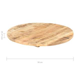 Tavolo da Pranzo in Legno Massello di Mango, Colore Naturale, Piano del Tavolo Lavorato a Mano - Product Image 3