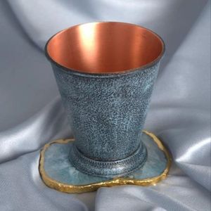 Gobelets rétro en cuivre 400 ml à double paroi, écologiques, avec logo personnalisé, pour bar, fête, mariage, cadeau, artisanat indien pour la maison - Product Image 1