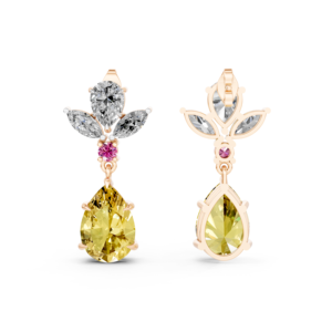 Boucles d'oreilles personnalisées en or massif 14K 9K 10K 18K avec pierres précieuses de laboratoire 8 carats certifiées IGI, bijoux fins éthiques, MOQ 3 pièces 10 pièces RJC OEM ODM EA502228 - Product Image 2