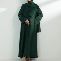 Robe Abaya Traditionnelle de Haute Qualité pour Femmes Musulmanes en Polyethersulfone Vintage à Manches Longues Maxi Abaya Respirante