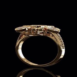 แหวนเพชรทรงรีประดับเพชรทรงหัวใจ แหวนทองคำขาว 14K สไตล์วินเทจ แหวนหมั้นสุดโรแมนติก ของขวัญแต่งงานสำหรับผู้หญิง - Product Image 4