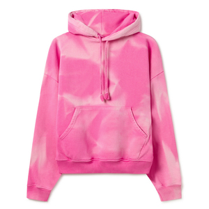<b>Pink</b> Solid Embroidered Hooded Oversized <b>Sweatshirt</b> Unisex Casual Fleece Knitted Winter Regular Fit 100% Cotton - Product Image 2