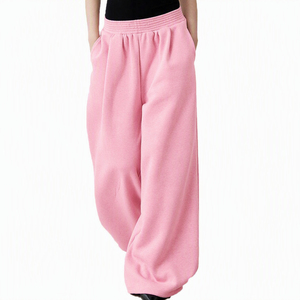 Custom White <b>Women</b> Baggy Sweatpants Elastic Waist Relaxed <b>Lounge</b> <b>Pants</b> Wholesale USA UK EU B2B Apparel Buyers Urban Style Pro - Product Image 5