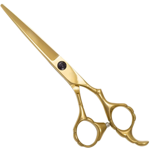 Golden Precision Professional Barber 6.0 Hairdressing Scissors <b>Elevate</b> Your Craft with Stainless Steel Blade and Ceramic Handle - Product Image 1