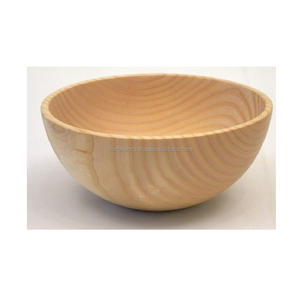 Tazón de Servir Decorativo Desechable de Madera Maciza Hecho a Mano para Ensaladas, Frutas, Pan, Centro de Mesa para Fiestas (Estilo Clásico) - Product Image 3