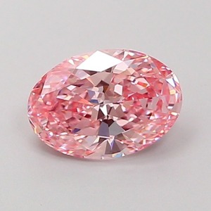 Diamant CVD rose vif fantaisie de forme ovale modifiée, cultivé en laboratoire, 1,25 carat, clarté VVS1, polissage excellent, diamant non monté de luxe - Product Image 1
