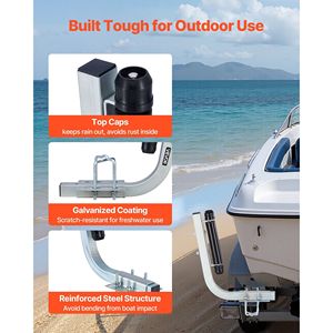 Guide-Ons in Acciaio Rinforzato Regolabili in Altezza 18.5/20.5 Pollici (2 Pezzi) per Rimorchi di Barche e Moto d'Acqua, Modello 2022 Sm - Product Image 5