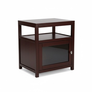 Mesa de Noche KO34WC de Estilo Rústico, Personalizable y Duradera, Gabinete de Almacenamiento de Alta Gama, Madera Sólida Moderna y Ecológica - Product Image 1