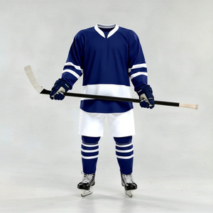 Tenue de hockey sur glace personnalisée pour équipe, maillot respirant en polyester imprimé par sublimation, vêtements de sport grandes tailles - Product Image 4