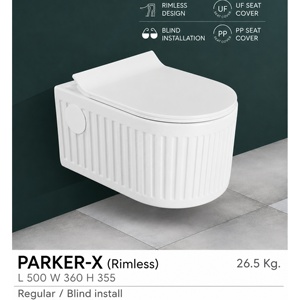 Inodoro Suspendido sin Borde, de Una Pieza, Cerámico, Alargado, Diseño Minimalista, Tanque Oculto, Descarga por Sifón, Ecológico, Sifón en P - Product Image 5