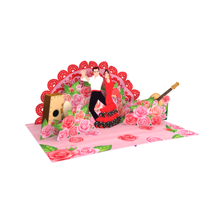 Carte pop-up 3D couple dansant, design Saint-Valentin, faite à la main, amour, Italie, cartes de vœux pour la Saint-Valentin - Product Image 3