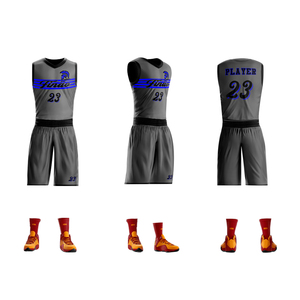 Uniforme de basket-ball fabriqué par une usine professionnelle, vêtements de sport fabriqués en tissu doux, 100% polyester, uniformes de basket-ball en vente - Product Image 2