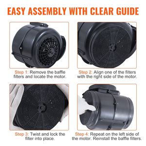 2-Pack opzione senza condotto/ventre TD0975G-CC-I1 cappa filtro al carbonio facile installazione ricircolo gamma parti cappa - Product Image 5